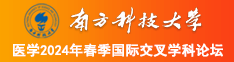 女人小穴南方科技大学医学2024年春季国际交叉学科论坛